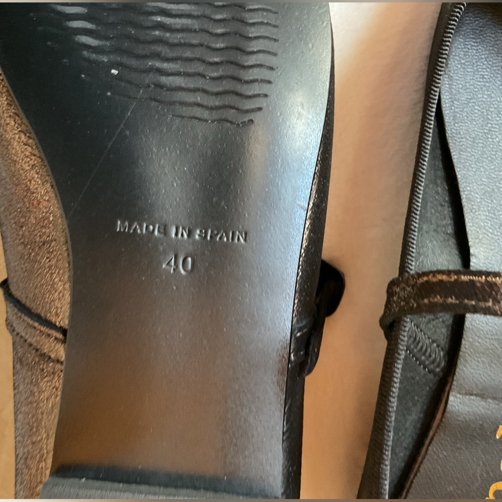 Maypol Anthropologie Rota Percival Mary Jane Flat in Bronze eu 40 - Picture 3 of 6